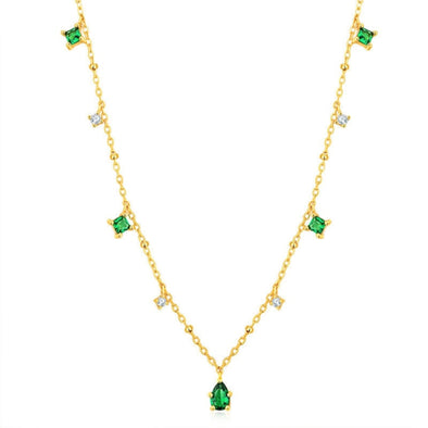 Green Droplets Necklace