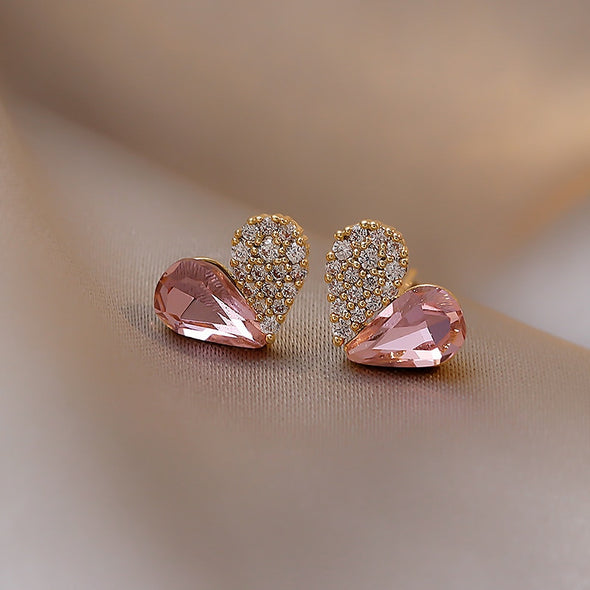 Natural Heart Stud Earrings