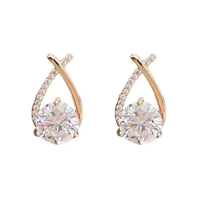 J&S Diamond Basket Stud Earrings