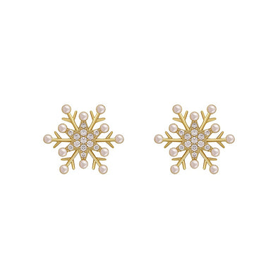 Delicate Snowflake Stud Earrings