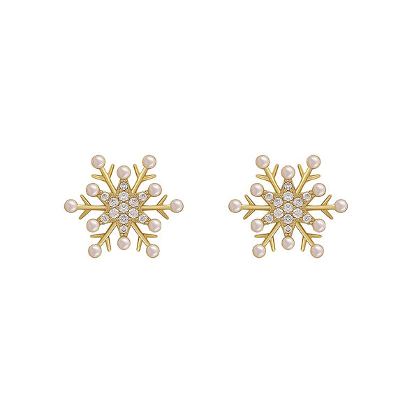 Delicate Snowflake Stud Earrings