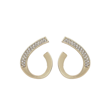 J&S Gold Solitude Stud Earrings