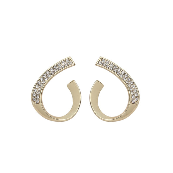 J&S Gold Solitude Stud Earrings