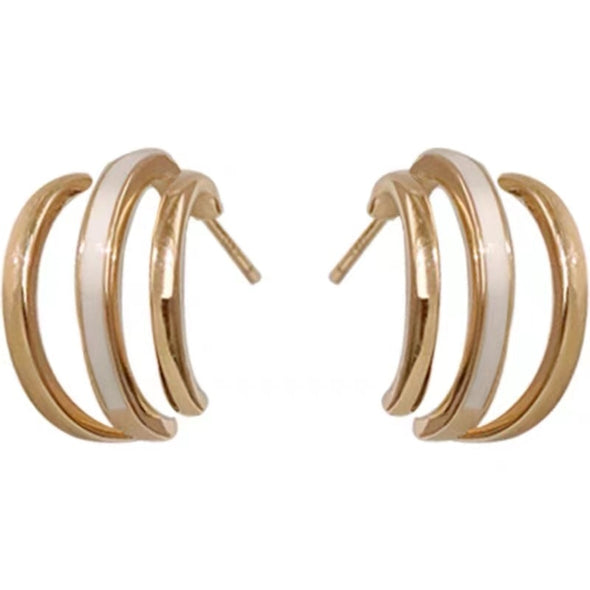 Three Branches Baby Hoop Earrings