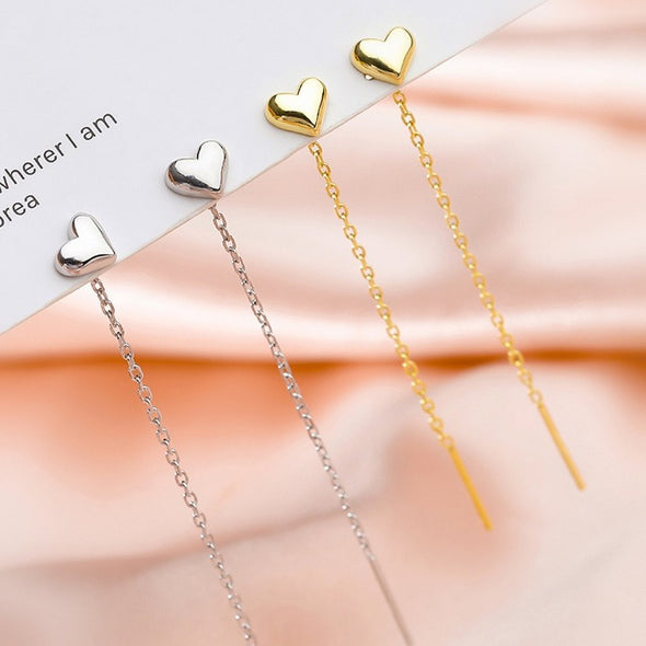 Heart's Desire Simple Drop Earrings