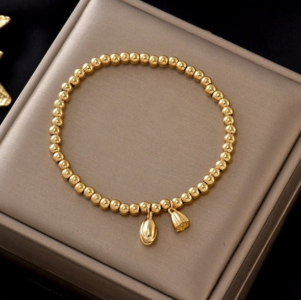 Golden Lotus Seed Bracelet