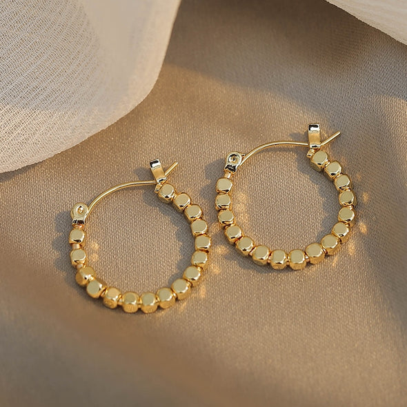 Gold Confetti Hoop Earrings