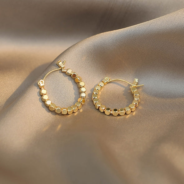 Gold Confetti Hoop Earrings