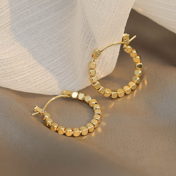 Gold Confetti Hoop Earrings